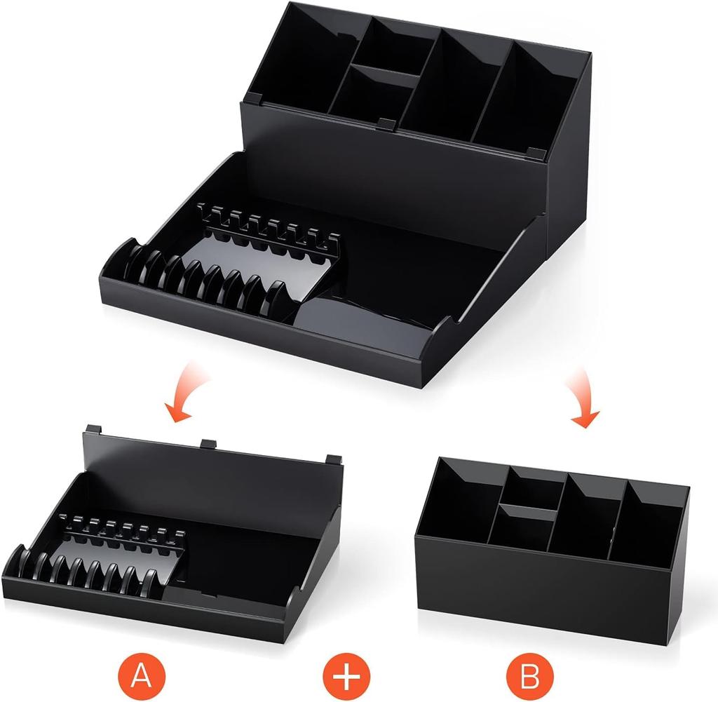 NEW Barber Clipper Tray High-capacity Clippers Organizer Razor Case Storage Box Hair Trimmer Holder Detachable Barbershop Tools