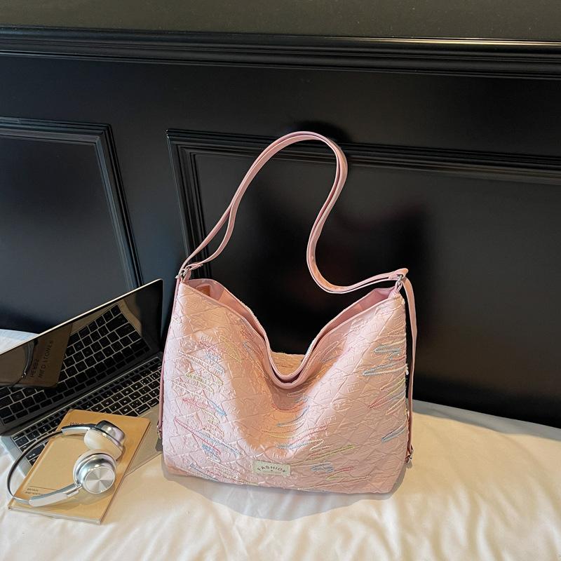 2025 New Leisure Commuter Large-capacity Bag Women's Light Leisure Double Shoulder Back Bag Single Shoulder Crossbody Tote Bag