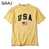 GAAJ USA America Flag Men T Shirt Top High Quality 100 Cotton Tshirts For Man Tshirt Printed Brand Clothing Casual Streetwear