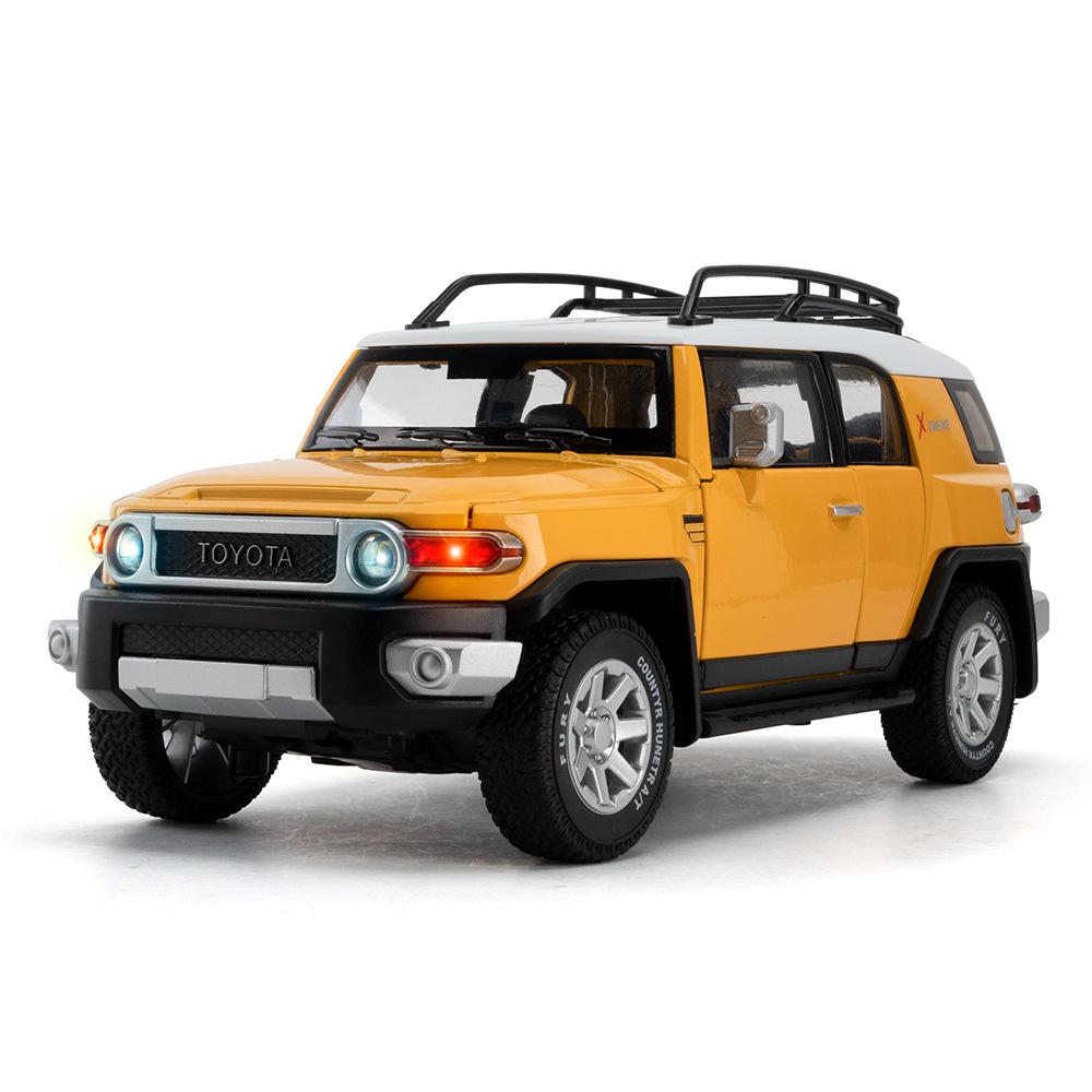 1/24 TOYOTA FJ Cruiser Alloy Car Model Diecast & Toy Metal Off-road Vehicles Car Model Simulation Sound and Light Childrens Gift