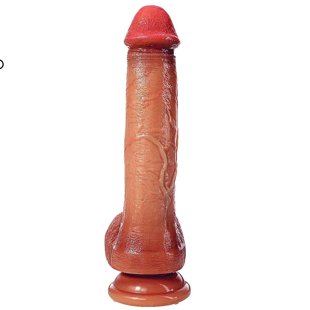 Super Double Liquid Silicone Artificial Penis Dildo Hand Stick Female Masturbator Adult Sex Toys