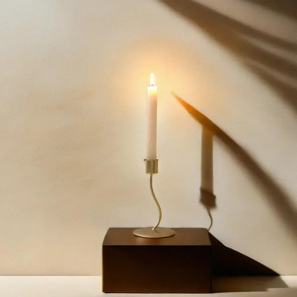 Vintage European Iron Art Candlestick Decoration Jewelry Display Storage Tray Ins Aromatherapy Candle Ambience Decorative Tray