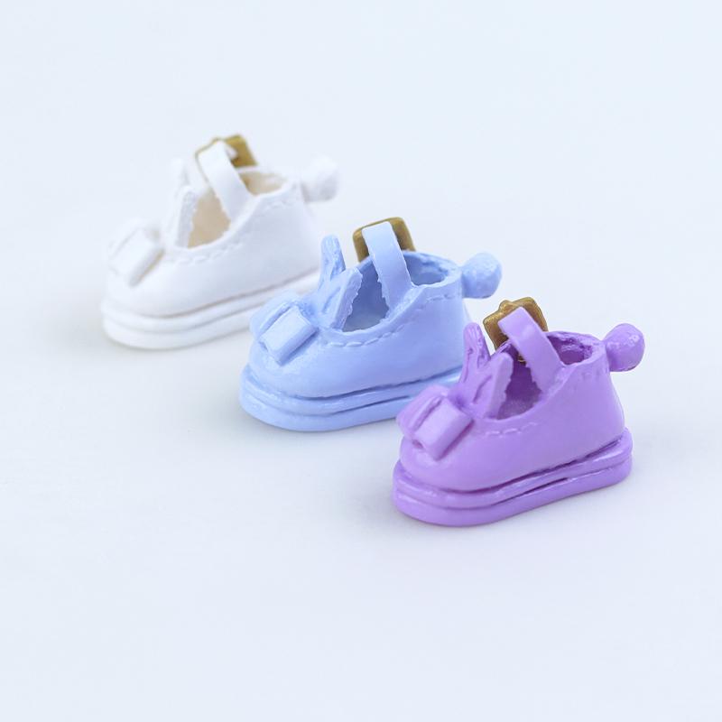 2Pcs 1:12 OB11 Cute Princess Pearl Mary Shoes Doll Classic Shoes Suit For Ob11 1/12 Bjd Detachable Doll Gsc DOD Doll Accessories