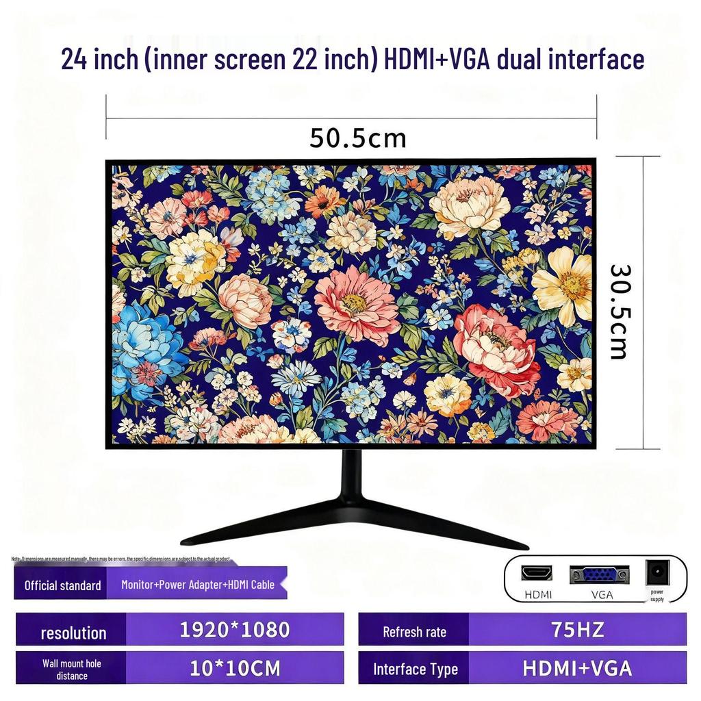 24-inch Anti-Blue Light Monitor for Office, Home, or Gaming