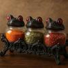Funny Frog Spice Jar Glass Condiment Bottles Creative Food Seasoning Jar  Restaurant
