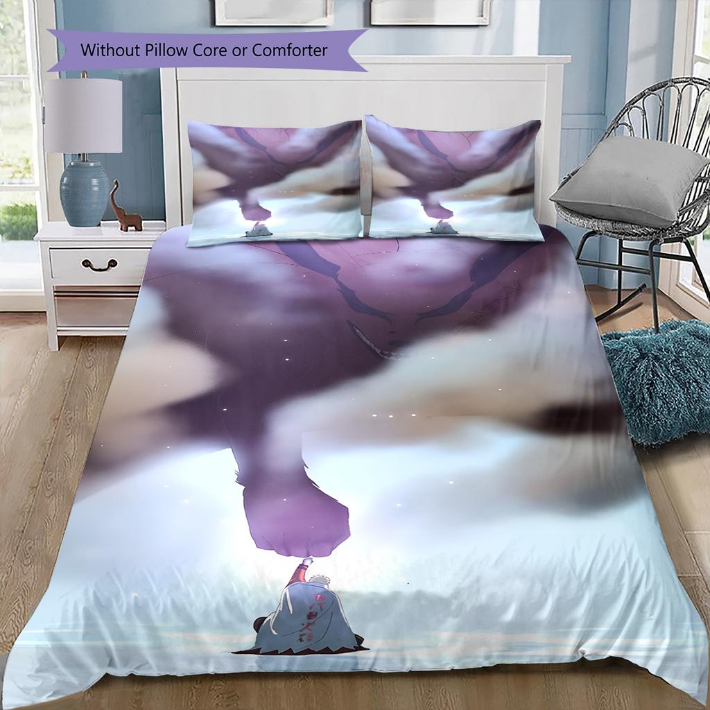 Cartoon Pattern Bedding Quilt Set Quilt Cover Pillowcase Home Decoration Birthday Gift (1 * Duvet Cover + 2 * Pillowcase, Without Core)