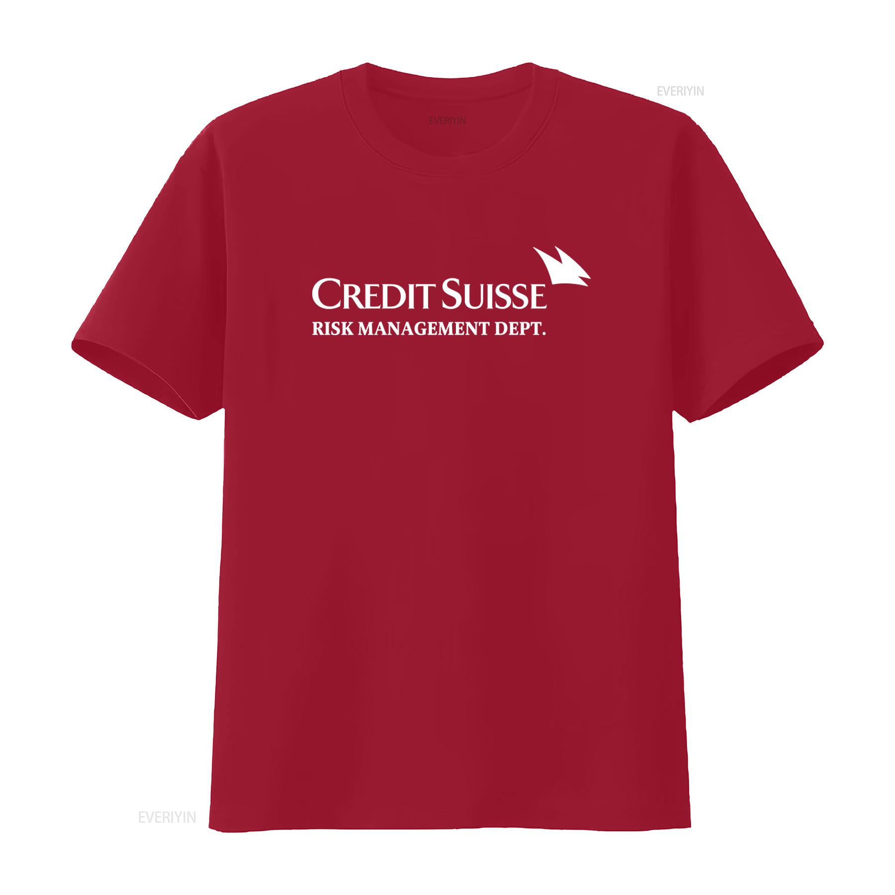 Credit Suisse Risk Management Dept Crewneck T Shirt Stylish and Professional Design for Fashion Forward Individuals vintage S