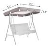 Outdoor Swing Canopy 3 Seater Chair Top Cover Canopy UV Sun Water Proof for Patio Yard Seat Hammock Canopy Dustproof Cover