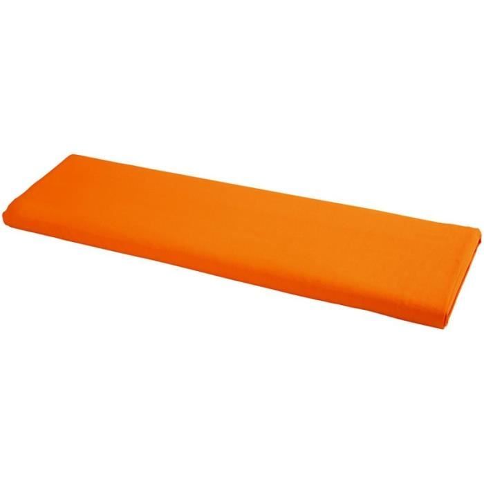Tissu uni 100% coton - Orange - Largeur 145 cm - Vente au mètre - Par 10 cm - Qualité supérieure