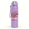 1PC Faint redhead band sketch print 750ml colorful plastic sports water bottle leakproof pop up lid with straw for outdoor work home use