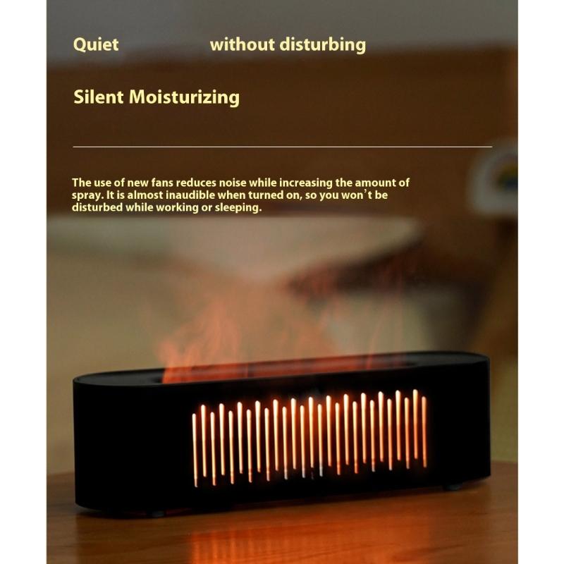Simulated Flame Cool Misting Humidifier with 6 Color Light Flame Air Diffuser Humidifier Air Humidifier for Home Bedroom