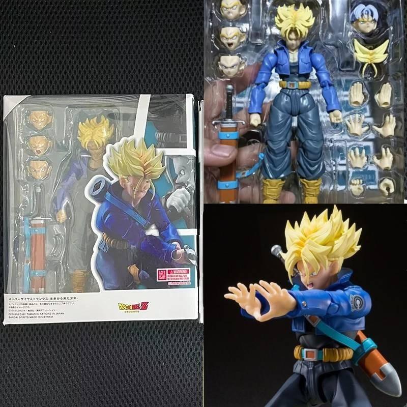 Shf Trunks Future Boy Super Saiyan Pvc Anime Actionfigur mit Ständer Sammlerstück