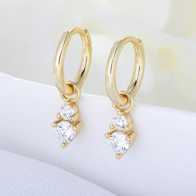 S925 Sterling Silver Zircon Hoop Earrings: European & American INS Style Women's Jewelry.