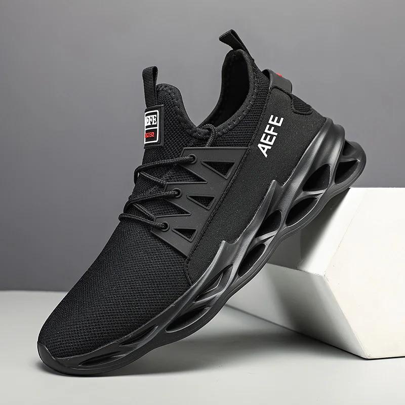 Modne Męskie Buty Codzienne Oddychające Płaskie Męskie Buty do Chodzenia Sportowe Buty do Biegania i Joggingu Siateczkowe Lekkie Buty Sportowe