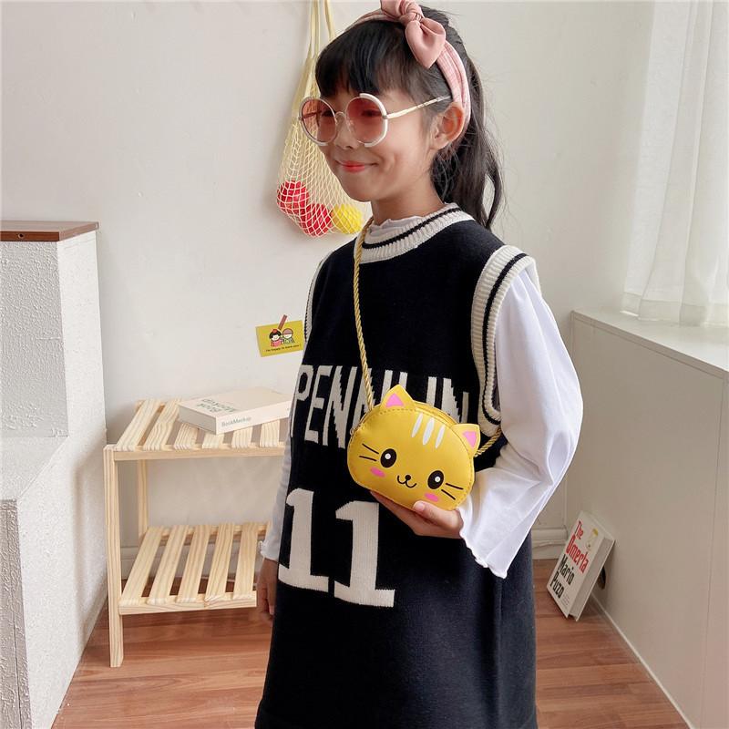 Bag Cat Crossbody Polychrome Children Cartoon Mini Shoulder Bag Shopping Wallet
