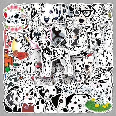 50pcs Cute Dalmatian Dog Stickers for Water Bottles and Notebooks