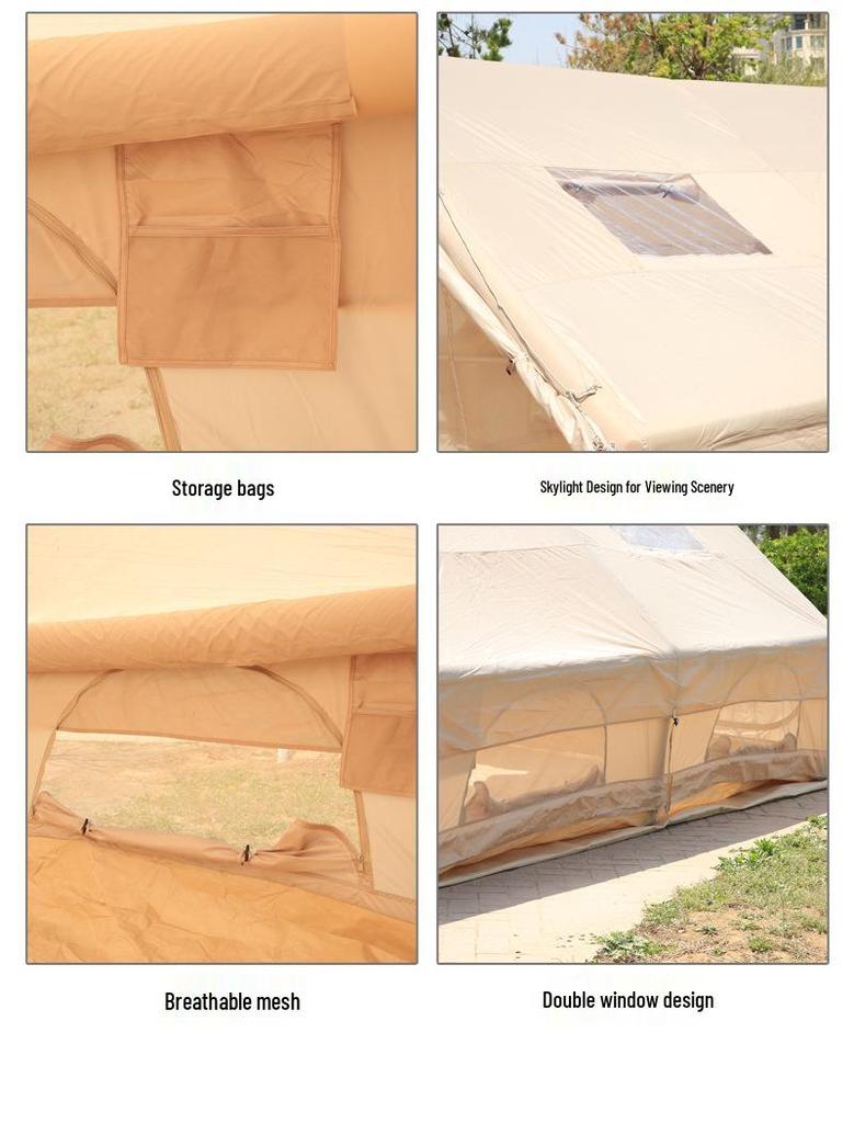 12 Sq Meter Large Outdoor Inflatable Camping Tent with Full Set Equipment