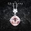 Einzigartiges Damenschmuckset Champagnerfarbener Diamant Cocktailring Rosa Morganit Ohrringe Turmal Geschenk