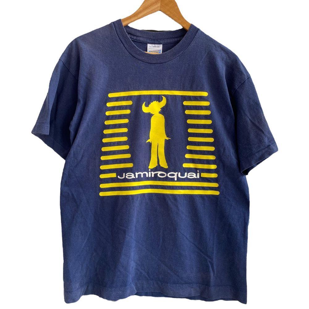 Vintage 90039s Jamiroquai Band Navy Color Short Sleeve Unisex Tshirt KH8793 Unisex T-Shirt S