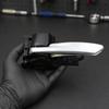 Clip-Mount Interior Door Handle Assembly 6920602380C0 for 2020-2024 Hiace with Silver Lever and Textured Black ABS Housing Frame