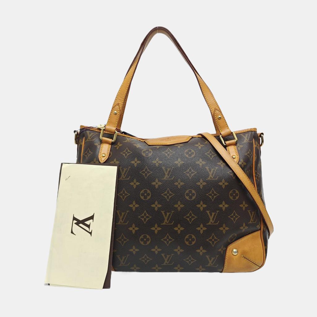 [Pre-Owned] Estrela Medium Brown Coated Canvas Monogram Crossbody Handbag Shoulder Bag - Fair #1OQZ4P9