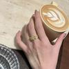 Super Flash Irregular Woven Wind Ring Female Temperament Light Luxury Exquisite Index Finger Ring Female