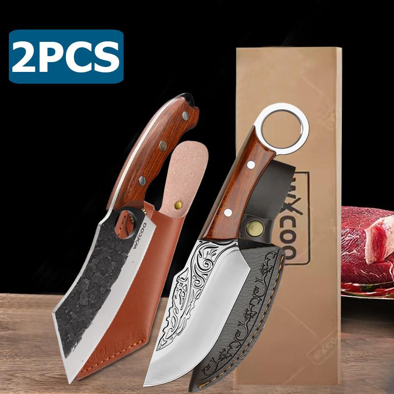Hand Forged Boning Knife With Sheath Multi Purpose Chef Knife Perfect for Cutting Meat Chopping Vegetables Slicing Kitchen Knife
