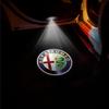 2PCS Auto Wireless Door Led Welcome Light Projection Lamp Light Decorative Accessories For Alfa Romeo Giulietta Stelvio 2017 zl6