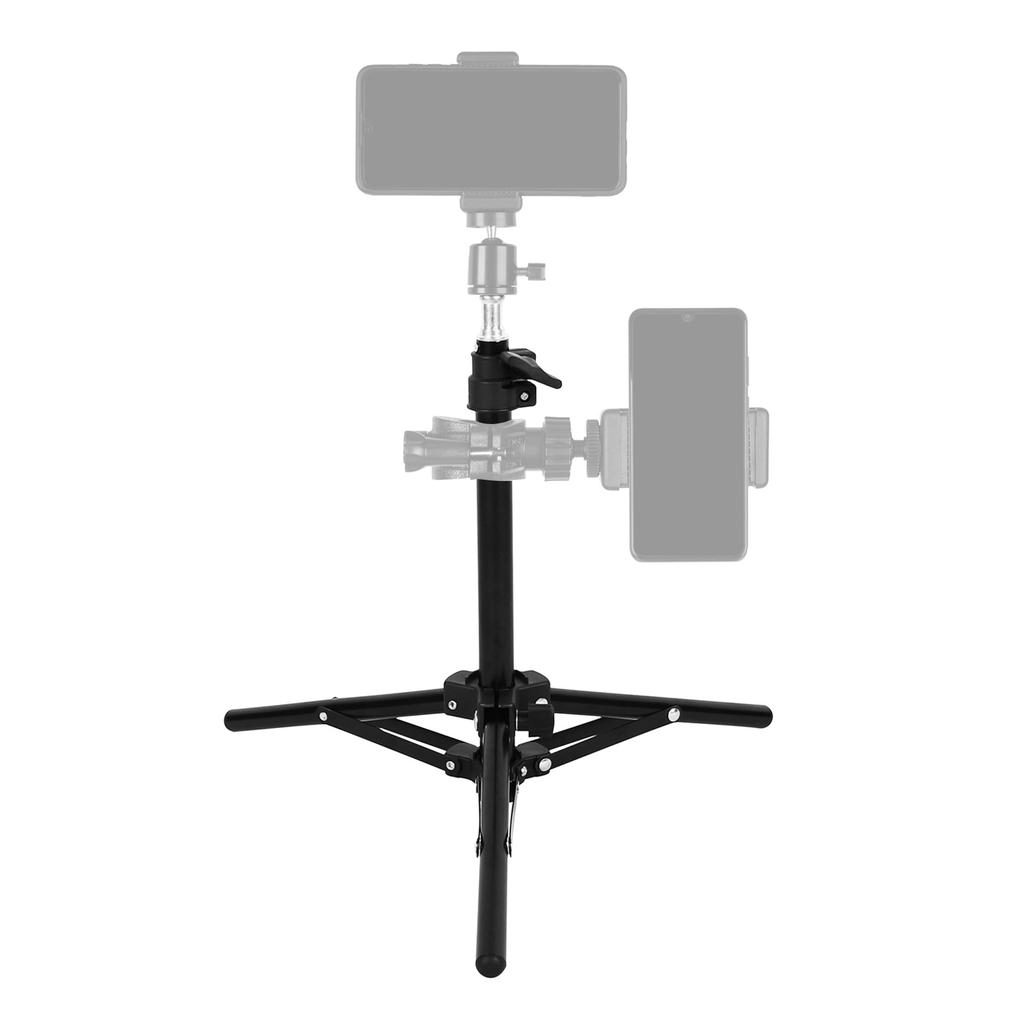 Adjustable Video Light Stand Tripod Stand 2 section 50cm Payload 1.5KG with Universal 1 4 inch Interface for Video LED