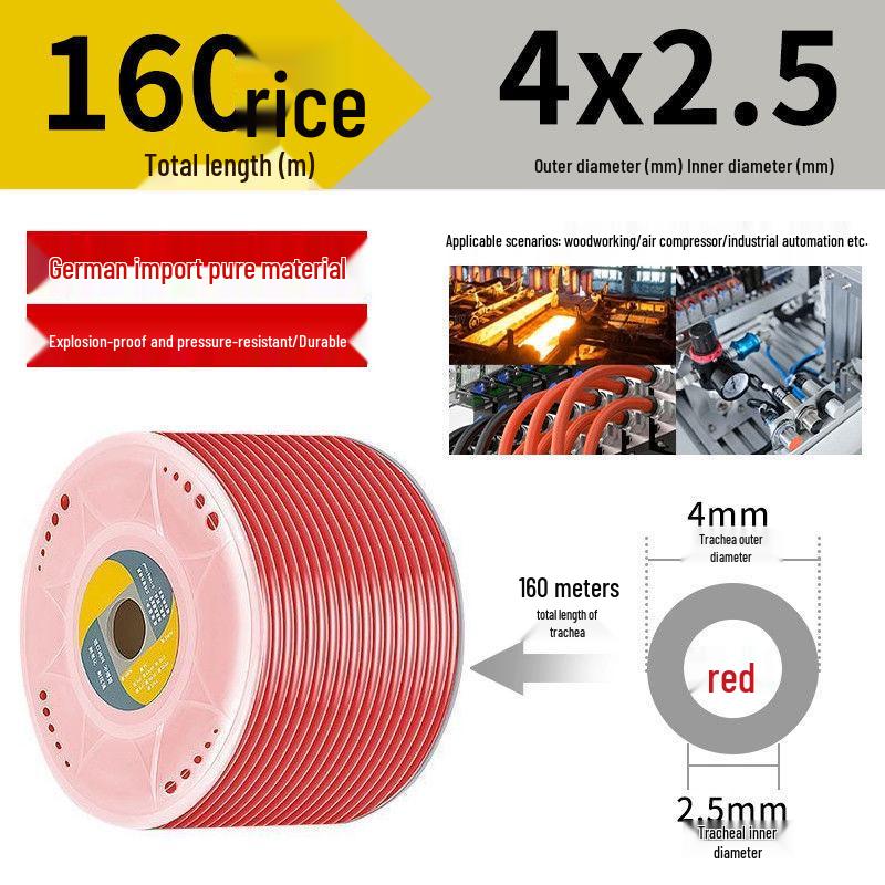 Przezroczysty wysokociśnieniowy wąż powietrzny PU odporny na wybuchy do kompresorów powietrza (Rozmiary: 6/8/10/12/14/16mm)