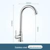 TLXT Stainless Steel Wall-Mounted Kitchen Faucet