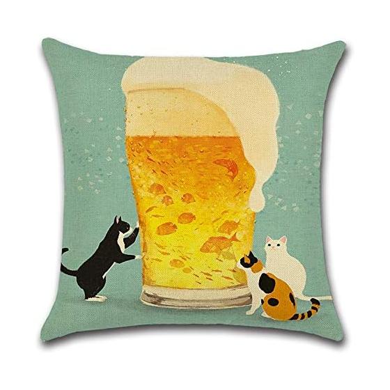 Cushion Cover, Scandinavian Set of 4, 45x45, Flax, Simple, Cushion Cover, Stylish, Classic, Sofa Backrest, Body Pillow, For Car, Interior Decoration,