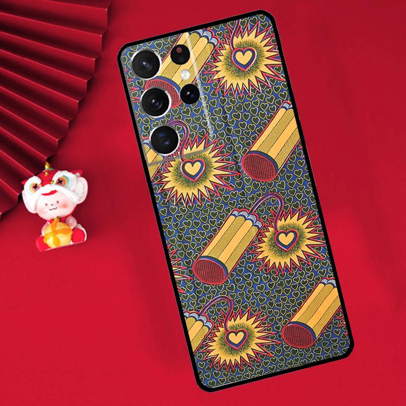African Wax Print Design Case For Samsung Galaxy S25 S26 Ultra S22 S23 S24 Ultra S20 S21 Plus S10 S25 FE Cover Funda