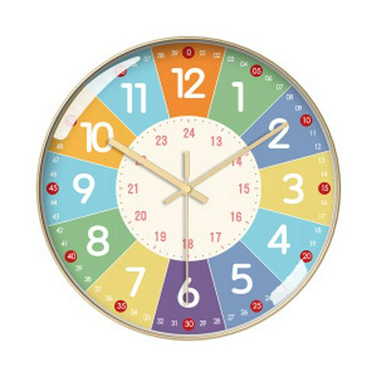 Children's Silent Cartoon Wall Clock for Early Education and Kindergarten Classrooms