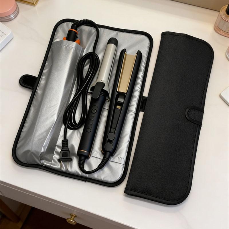 Heat-Resistant Hair Straightener Curling Iron Storage Bag Travel Hair Styling Tool Protective Cover Hot Straighteners Organizer
