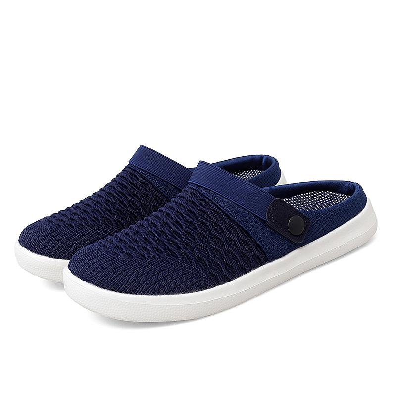 Women Slippers Casual Men Color Sandals Backless Summer Slip On Clogs Black Lightweight Couple Beach Shoes Large Size