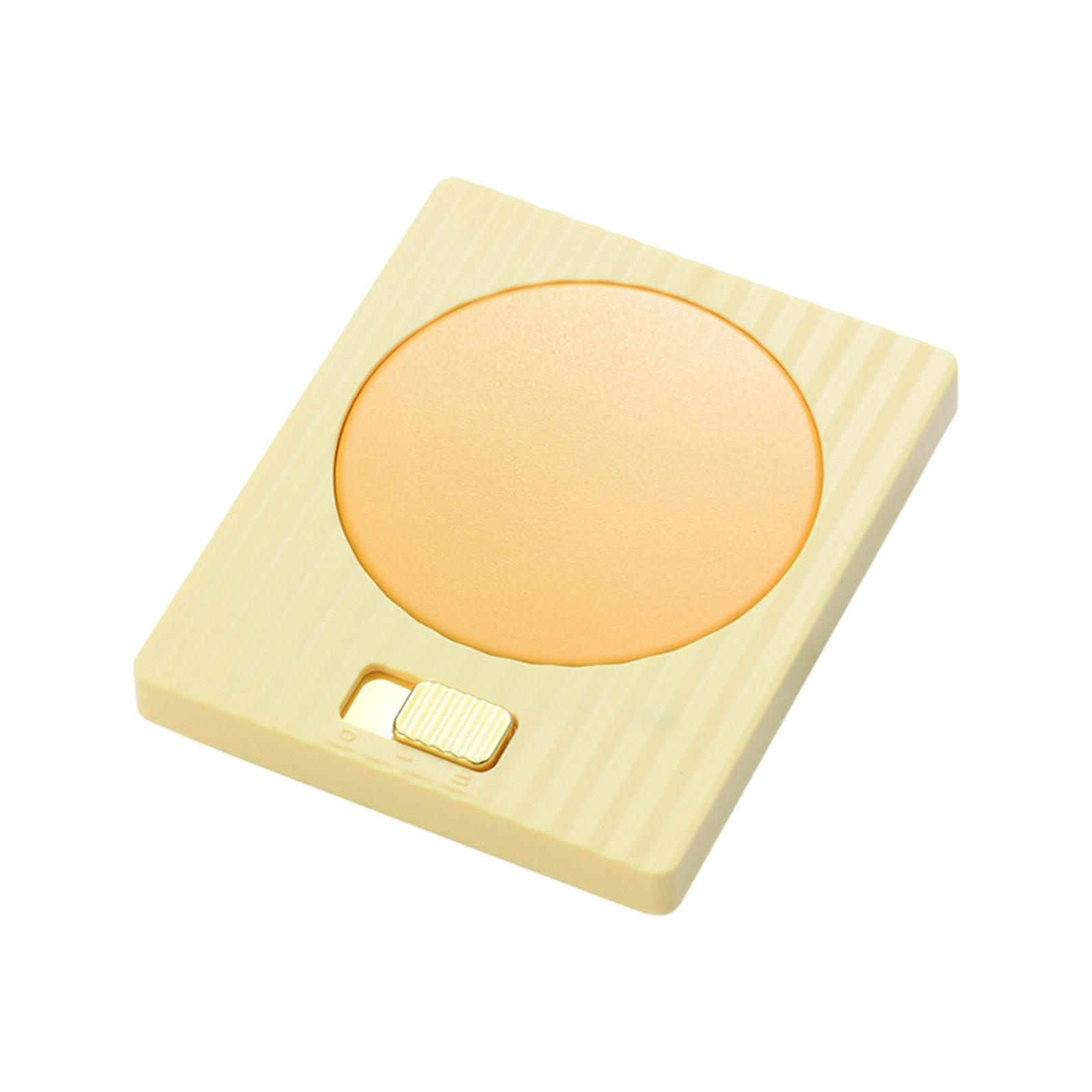 

Быстронагревающаяся подставка для подогрева напитков, универсальная подставка для подогрева чашек для напитков, для поддержания кофе горячим на работе или дома жёлтый