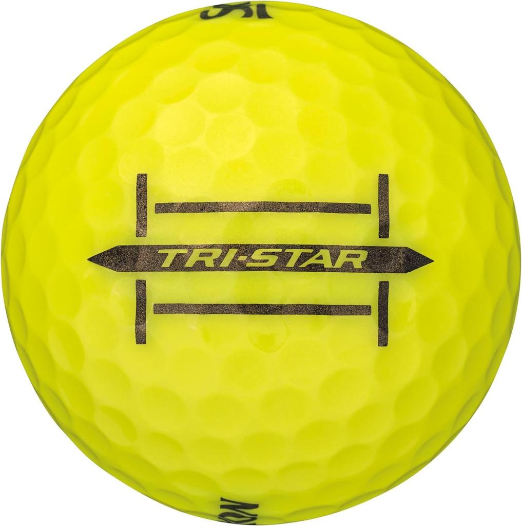 SRIXON TRI-STAR Passion Yellow 2 Dozen Set Golf Balls 24 Balls 2024 Original Cleaning Sheet Set