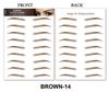 Light Brown Temporary 4D Eyebrow Tattoo Transfers for Women Makeup Supplies