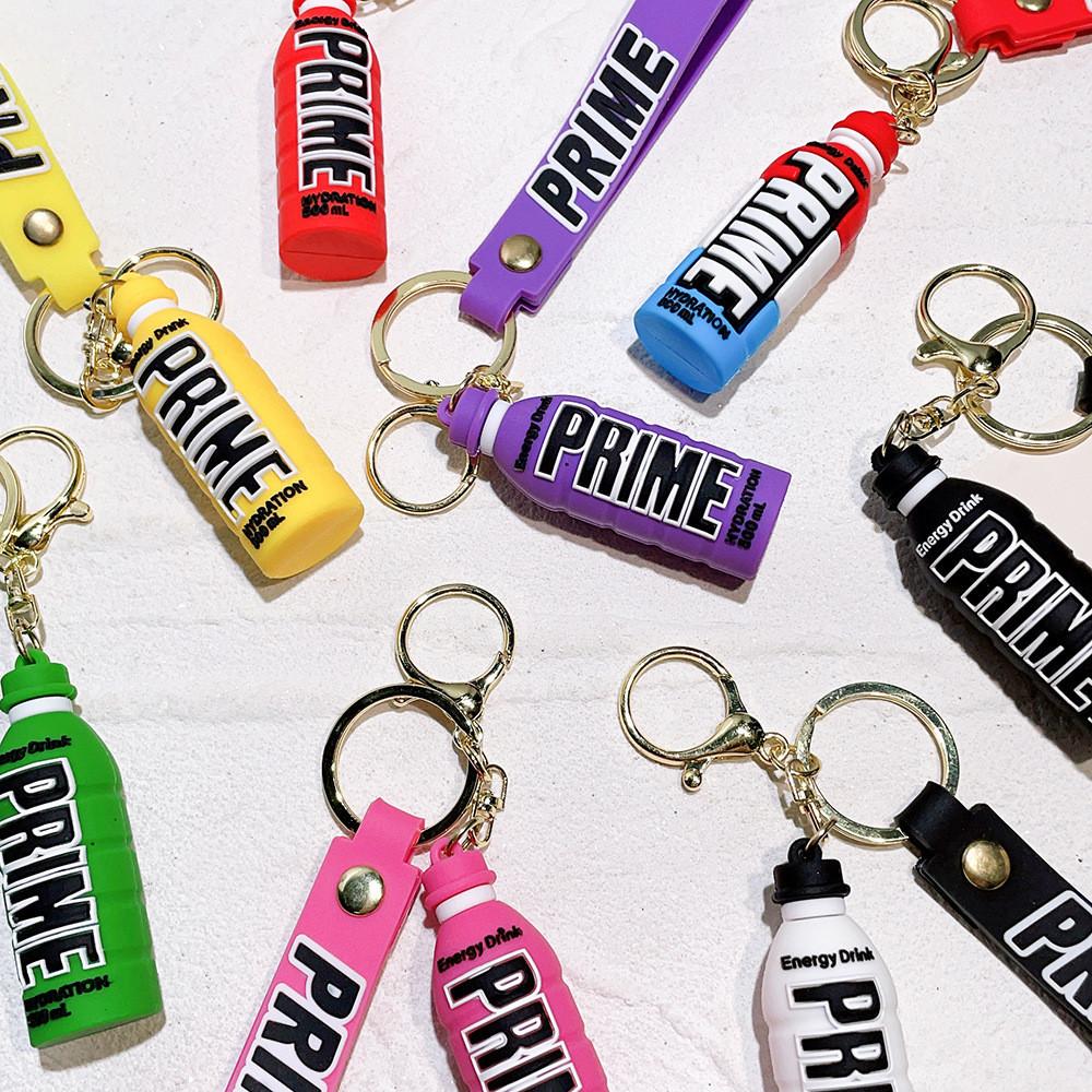 Colorful Silicone Keychain Prime Drink Bottle Key Accessory For Birthdays