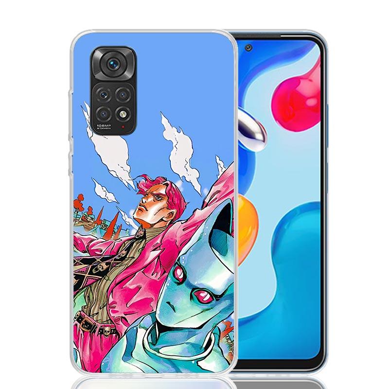 JoJo Kira Yoshikage Killer Queen Phone Case For Xiaomi Redmi Note 15 14 13 12S 12 Pro Plus 11S 11E 11 11T 10S 10 Art Soft Patter