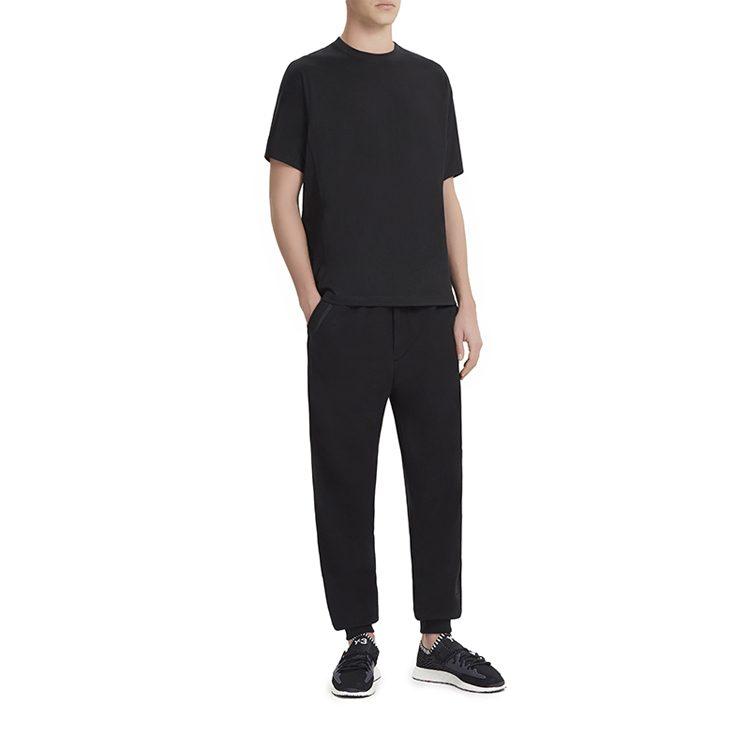 Y 3 Pantalon de survêtement en maille Homme Noir Pantalon crayon modéré DY7190