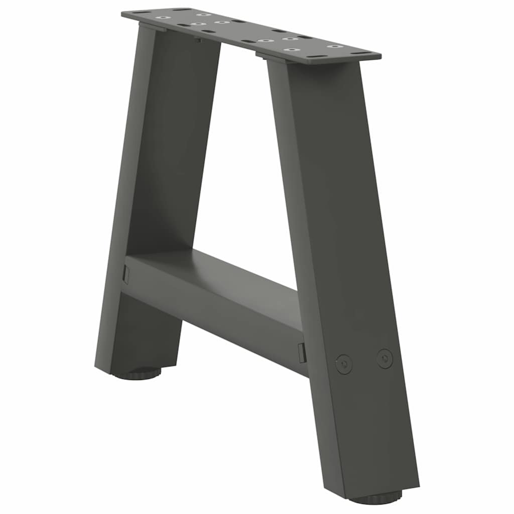 Vidaxl Coffee Table Legs, 2 Pcs, Anthracite, 40X(30-31) Cm, Steel