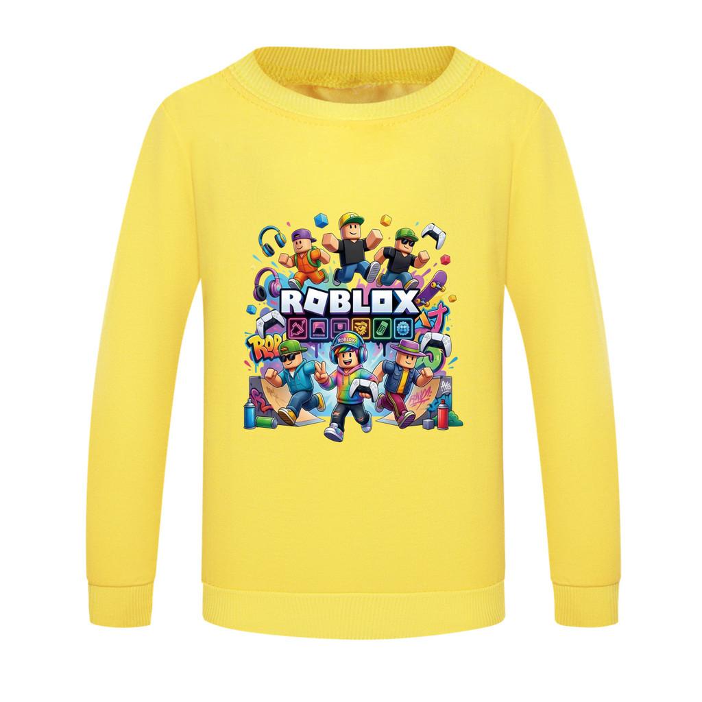 5573 Boys Girls Roblox Game Printed Round Neck Long Sleeves Sweatshirt Top