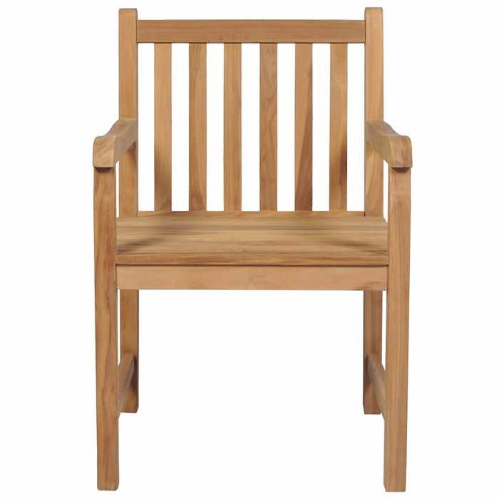 Maison Exclusive - Chaises de jardin lot de 8 avec coussins beige Bois teck massif
