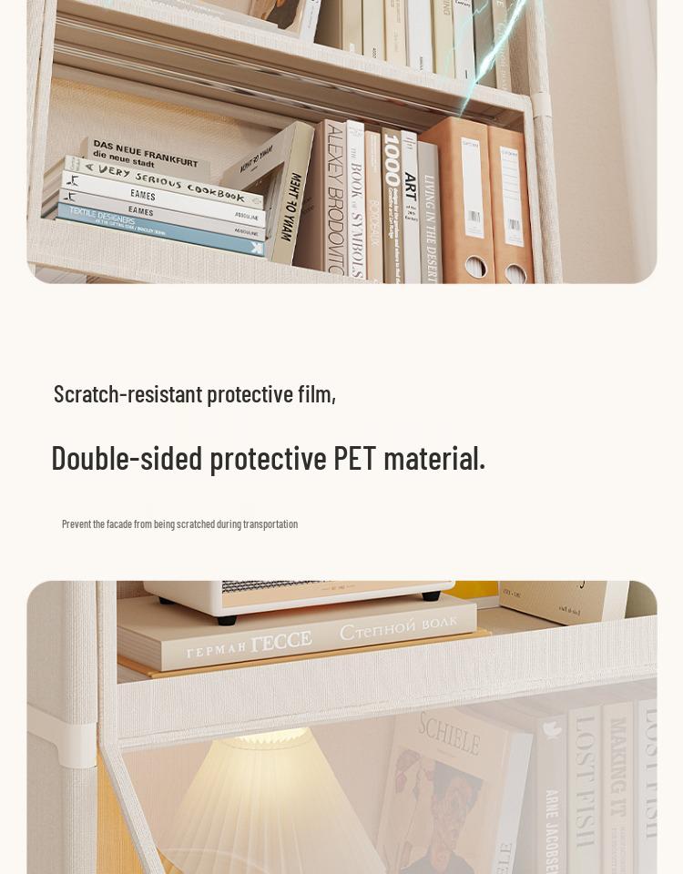 Children's Large Capacity Transparent Floor-standing Bookshelf & Storage Cabinet