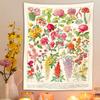 VIKAMA French Vintage Flowers and Vines Decorative Tapestry Home Living Room Bedroom Decorative Background Cafe Study Tapestry