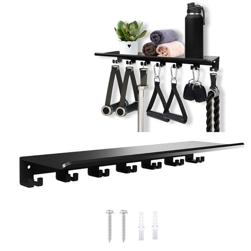 Compacts Gym Equipment Holder with Universal T Lock Hook Design for Home and Professional Gym