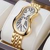 New Irregular Shaped Watch Melting Twisted Shape Fashionable Retro Niche Men's Watch Ins Style Quartz Watch