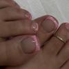 French Pink Glitter Detachable Toenail Tips – Finished, Wearable Designs